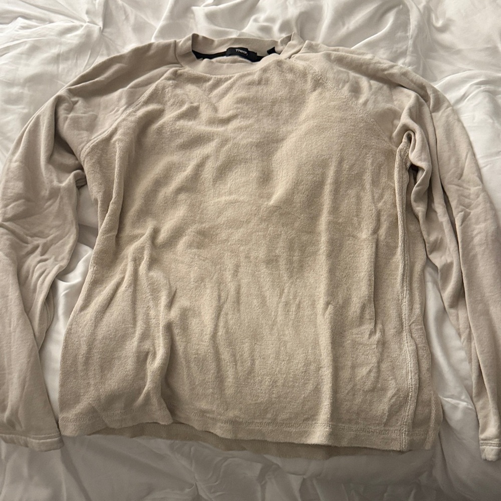 Theory Beige Long Sleeve Tee